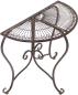 Preview: Konsolentisch "Provencal" halbrund, Konsole aus Metall in Rost Optik im Antik Design, Balkontisch, Beistelltisch