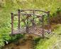Preview: Dekobrücke "Bachlauf" aus Metall in Rost Optik, Zierbrücke, Gartenbrücke, Teichbrücke, Gartendeko für Draußen
