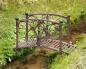 Preview: Dekobrücke "Bachlauf" aus Metall in Rost Optik, Zierbrücke, Gartenbrücke, Teichbrücke, Gartendeko für Draußen