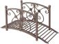 Preview: Dekobrücke "Bachlauf" aus Metall in Rost Optik, Zierbrücke, Gartenbrücke, Teichbrücke, Gartendeko für Draußen