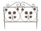 Preview: Steckzaun "Blume" aus Metall, braun, 57x45 cm, Dekozaun, Gartenzaun, Beetzaun, Beeteinfassung, Zierzaun