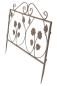 Preview: Steckzaun "Blume" aus Metall, braun, 57x45 cm, Dekozaun, Gartenzaun, Beetzaun, Beeteinfassung, Zierzaun