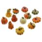 Preview: 12 kleine Deko Kürbisse aus Terracotta, Halloweendeko, Herbstdeko, Tischdeko
