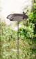 Preview: Vogeltränke "Piepmatz" aus Metall in Rost Optik, Gartenstecker mit 2 Vögelchen, Wasserstelle, Gartendeko, Dekostecker für Draußen