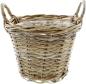 Preview: Pflanzkorb "Rattan" klein, Ø 30x23 cm Blumentopf, Pflanztopf, Pflanzkübel für Draußen, Blumenkübel