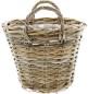 Preview: Pflanzkorb "Rattan" klein, Ø 30x23 cm Blumentopf, Pflanztopf, Pflanzkübel für Draußen, Blumenkübel