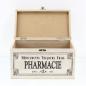 Preview: Holzkiste "Pharmacie" im Shabby Look, weiß, Erste Hilfe Holzbox, Hausapotheke