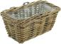 Preview: Rattan Pflanzkasten "Koboo Grey" klein, grau, Balkonkasten mit Halterung, Blumenkasten für Draußen, Pflanzgefäß