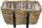 Preview: Rattan Pflanzkasten "Koboo Grey" klein, grau, Balkonkasten mit Halterung, Blumenkasten für Draußen, Pflanzgefäß