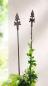 Preview: 2x Gartenstecker "Französische Lilie" aus Metall, 110 cm hoch, Antik Optik, Blumenstecker, Pflanzenstütze, Outdoor Gartendeko für Draußen