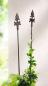 Preview: 2x Gartenstecker "Französische Lilie" aus Metall, 110 cm hoch, Antik Optik, Blumenstecker, Pflanzenstütze, Outdoor Gartendeko für Draußen