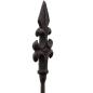 Preview: 2x Gartenstecker "Französische Lilie" aus Metall, 110 cm hoch, Antik Optik, Blumenstecker, Pflanzenstütze, Outdoor Gartendeko für Draußen