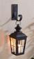 Preview: Wandlaterne "Chateau" aus Glas & Metall, schwarz, mit Wandhaken, Wandkerzenhalter, nostalgische Gartenlaterne, Garten Wanddeko, Wand Kerzenhalterung