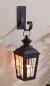 Preview: Wandlaterne "Chateau" aus Glas & Metall, schwarz, mit Wandhaken, Wandkerzenhalter, nostalgische Gartenlaterne, Garten Wanddeko, Wand Kerzenhalterung