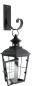 Preview: Wandlaterne "Chateau" aus Glas & Metall, schwarz, mit Wandhaken, Wandkerzenhalter, nostalgische Gartenlaterne, Garten Wanddeko, Wand Kerzenhalterung