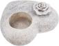 Preview: Grabschmuck in Herzform mit Schriftzug "Wir vermissen dich" mit Rose und Grablicht-Halter, wetterfest