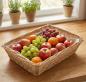 Preview: Brotkorb "Naturweiß" aus Weide, 32x22 cm, Obstkorb, Obstschale, Aufbewahrungskorb