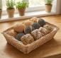 Preview: Brotkorb "Naturweiß" aus Weide, 32x22 cm, Obstkorb, Obstschale, Aufbewahrungskorb