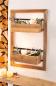 Preview: Wandpflanzer "Industrial" aus Holz mit 2 Blumenkästen, für Balkon, Terrasse, Garten, Balkonkasten, Wandblumentopf