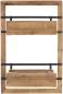 Preview: Wandpflanzer "Industrial" aus Holz mit 2 Blumenkästen, für Balkon, Terrasse, Garten, Balkonkasten, Wandblumentopf