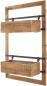 Preview: Wandpflanzer "Industrial" aus Holz mit 2 Blumenkästen, für Balkon, Terrasse, Garten, Balkonkasten, Wandblumentopf