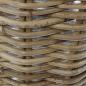 Preview: Rattan Pflanzkorb "Rustikal" rund Ø 35x25 cm groß, grau, Outdoor Blumentopf, Pflanzkübel, Pflanztopf für Draußen, Blumenkübel