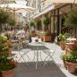 Preview: 3 tlg. Bistroset “White Romance” aus Metall, weiß, Gartenmöbel Tisch + 2 Stühle