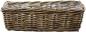 Preview: Rattan Pflanzkasten "Koboo Grey" 46 cm lang, grau, Balkonkasten, Blumenkasten für Draußen, Pflanzgefäß