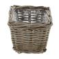 Preview: Pflanzkorb "Koboo Grey" aus Rattan, quadratisch, grau, klein, Blumentopf, Pflanzkübel, Pflanztopf für Draußen, Blumenkübel