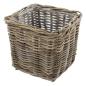 Preview: Pflanzkorb "Koboo Grey" aus Rattan, quadratisch, grau, groß, Blumentopf, Pflanzkübel, Pflanztopf für Draußen, Blumenkübel