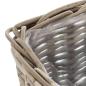 Preview: Pflanzkorb "Koboo Grey" aus Rattan, quadratisch, grau, groß, Blumentopf, Pflanzkübel, Pflanztopf für Draußen, Blumenkübel