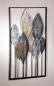 Preview: 3D Wandbild "Blätterwald" aus Metall, 52x95 cm, Wanddeko, Wandschmuck, Metallbild