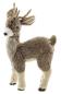 Preview: große Dekofigur "Rentier" mit Fell, 49 cm hoch, Weihnachtsdeko stehend, Tierfigur