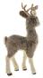 Preview: große Dekofigur "Rentier" mit Fell, 69 cm hoch, Weihnachtsdeko stehend, Tierfigur