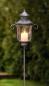 Preview: Stablaterne aus Metall im Antik Design, 118 cm hoch, Windlicht, Gartenstecker, Laterne, Metalllaterne, Kerzenlaterne, Gartendeko für Draußen