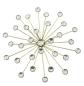 Preview: 3x 3D Wanddeko "Kristall-Blüte" aus Metall & Glassteinen, gold, Wandschmuck, Wandbild