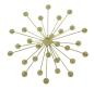 Preview: 3x 3D Wanddeko "Kristall-Blüte" aus Metall & Glassteinen, gold, Wandschmuck, Wandbild