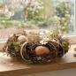 Preview: Windlichtkranz "Ostern" aus Reisg mit Moos, Holzblumen & Eier, Osterkranz, Tischkranz