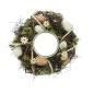 Preview: Windlichtkranz "Ostern" aus Reisg mit Moos, Holzblumen & Eier, Osterkranz, Tischkranz