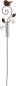 Preview: Gartenstecker "Vögelchen" aus Metall im Rost-Design, 108 cm hoch, mit Glas Regenmesser, Niederschlagsmessung, Dekostecker, Gartendeko für Draußen