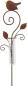 Preview: Gartenstecker "Vögelchen" aus Metall im Rost-Design, 108 cm hoch, mit Glas Regenmesser, Niederschlagsmessung, Dekostecker, Gartendeko für Draußen