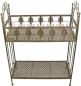 Preview: Metallregal im Antik-Design mit Patina, Pflanzenregal, Badregal