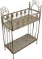 Preview: Metallregal im Antik-Design mit Patina, Pflanzenregal, Badregal