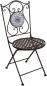 Preview: Metall Klappstuhl "Mare" mit Stein Mosaik im Antik Design, Gartenstuhl