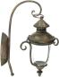 Preview: Wandlaterne "Shabby" aus Metall und Glas, Wandkerzenhalter für Garten, Balkon & Terrasse, Gartenlaterne, Wandwindlicht, Kerzenwandhalter