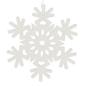 Preview: 18 Dekohänger "Schneeflocke" aus Holz, weiß, Weihnachtsbaumschmuck