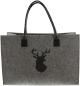 Preview: Handtasche aus Filz, grau, stehend, 45x20x30 cm, Damentasche, Shopper, Einkaufstasche