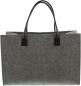 Preview: Handtasche aus Filz, grau, stehend, 45x20x30 cm, Damentasche, Shopper, Einkaufstasche