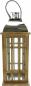 Preview: Laterne "Wood" aus Holz & Glas, 40 cm hoch, Holzlaterne mit Henkel & Metalldach, Windicht, Bodenlaterne, Kerzenlaterne