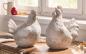 Preview: Deko-Figur "Huhn & Hahn", 2er Set, Figurenset aus Terracotta im Shabby-Look